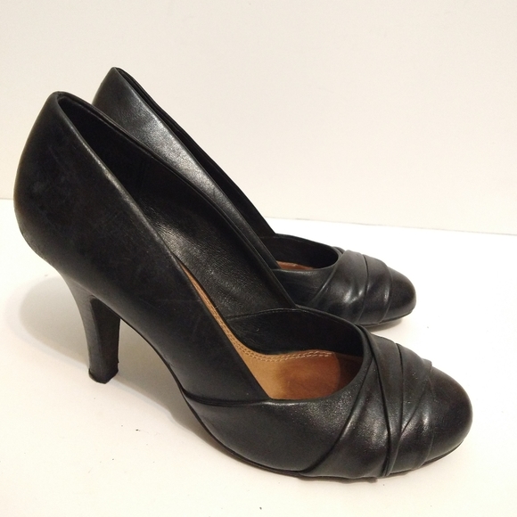 Aldo Black Leather Heels Size 7.5 - Picture 3 of 5
